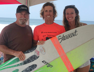 Bill Stewart and Stewart Surfboards Team Rider Tony Silvagni