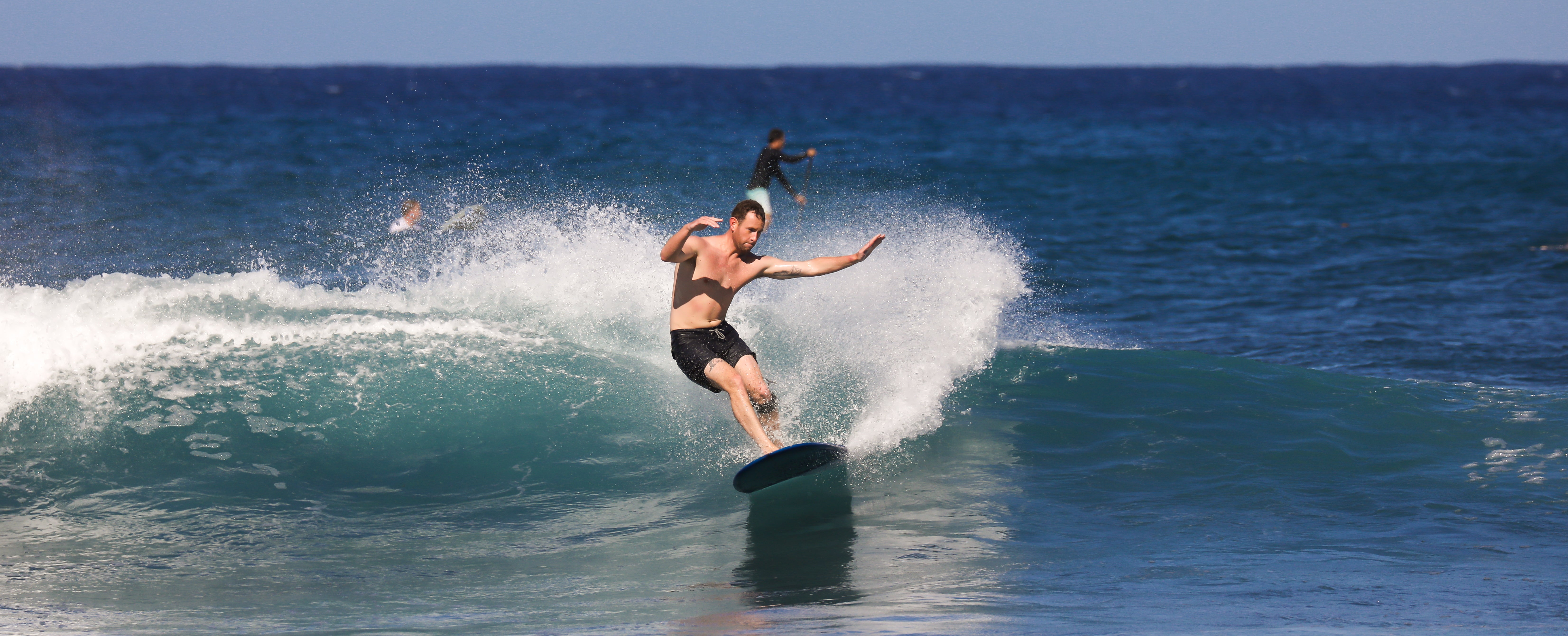 Cody Maples cutback on a Stewart longboard