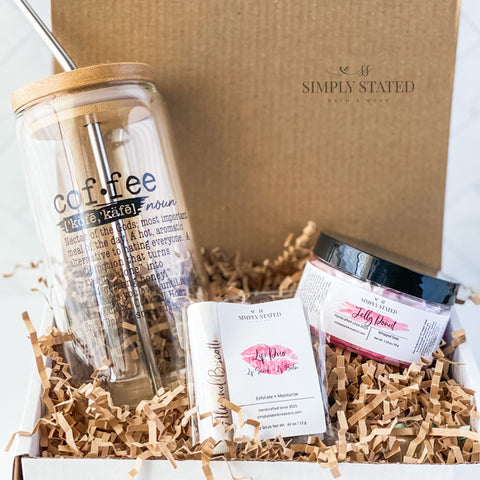 August Box Reveal  of the Mini I'm Worth It Subscription Box including whipped soap, lip balm, lip scrub, and a glass coffee mug