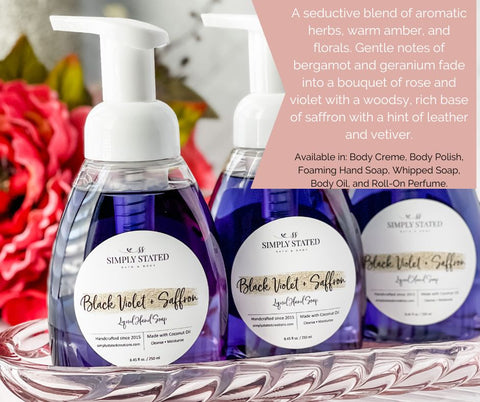 Black Violet Saffron Hand Soap exclusive to Deluxe Box subscribers