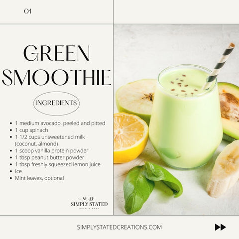 Summer self-care challenge; green smoothe recipe; nourishing our bodies; self care for busy moms; healthy recipes