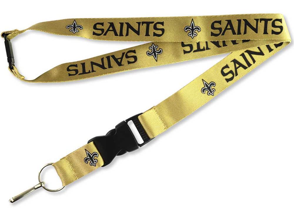 New Orleans Saints NFL Aminco Gold Durable Breakaway Buckle Lanyard