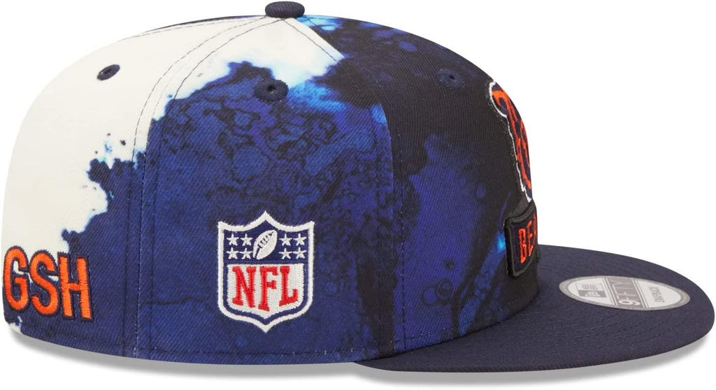 Men's New Era Navy Chicago Bears 2022 Sideline 9FIFTY Ink Dye Snapback Hat