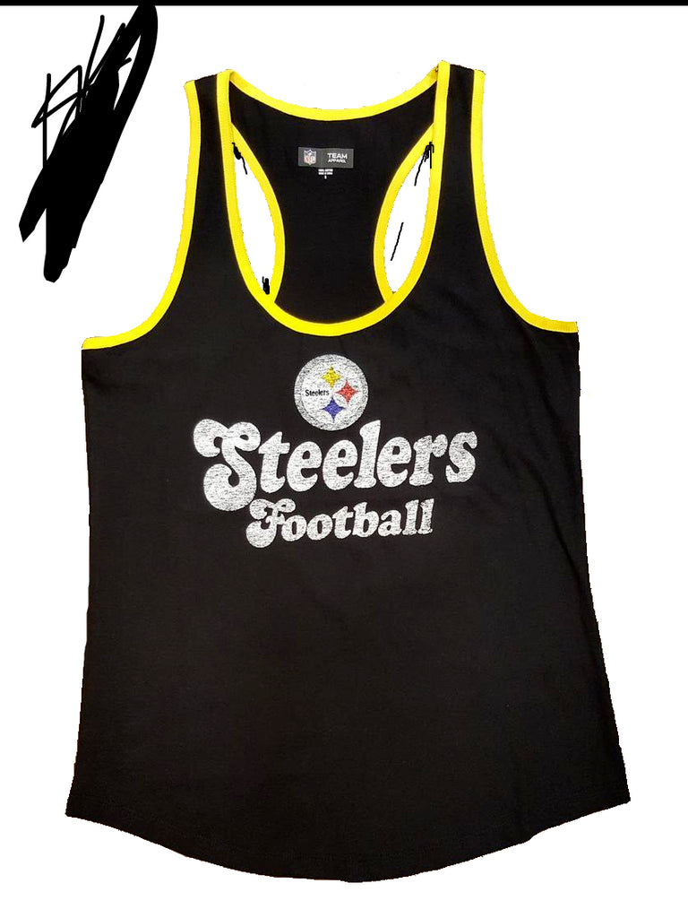 NFL Pittsburgh Steelers Womas Mesh Large Tanktop Sleeveless Football Jersey  1015