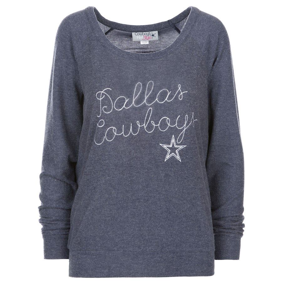 Women's Dallas Cowboys Gray Practice Glitter Pullover Hoodie