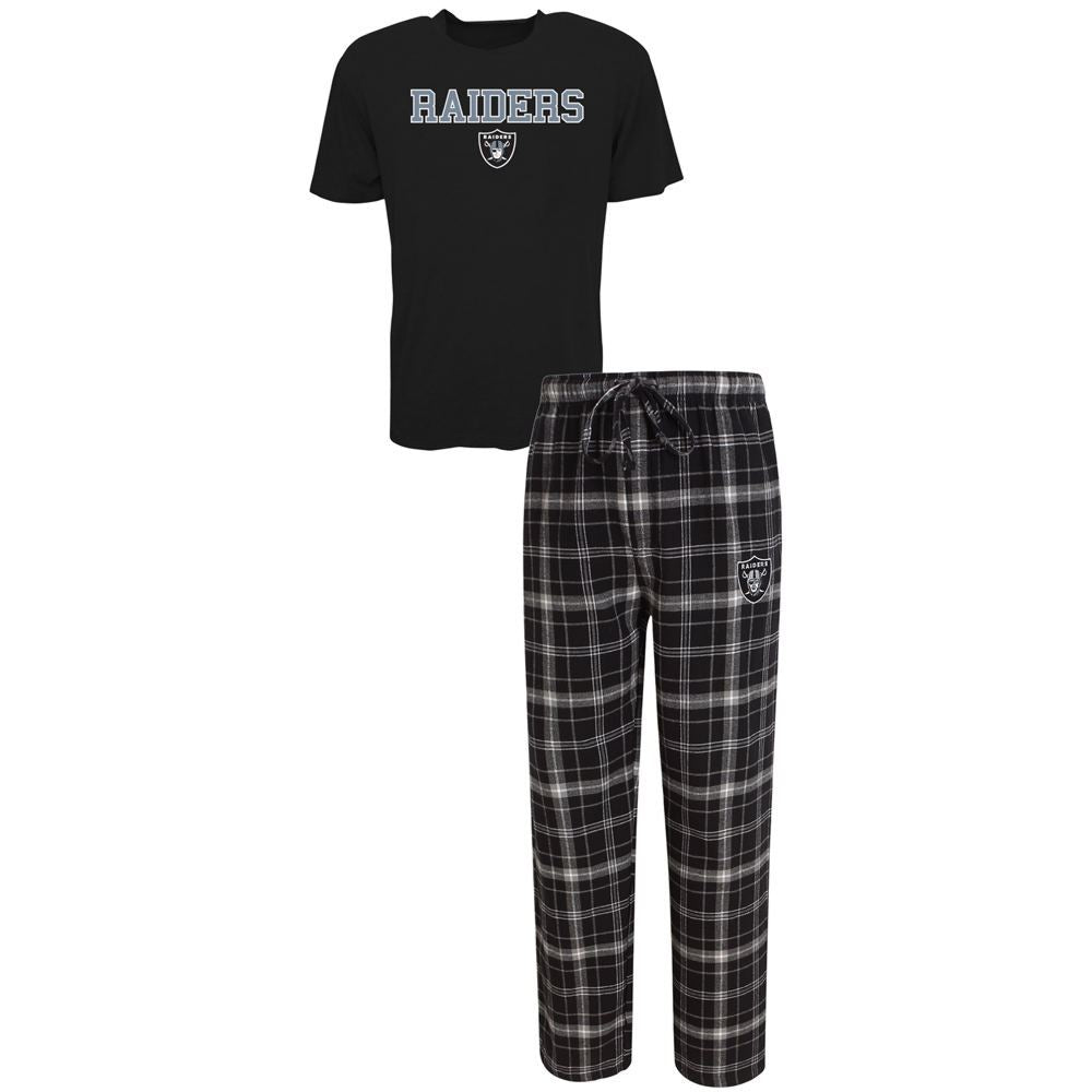Concepts Sport Women's Las Vegas Raiders Badge T-Shirt & Pants Sleep