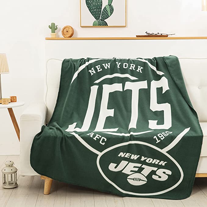 New York Jets Campaign Fleece Throw Blanket