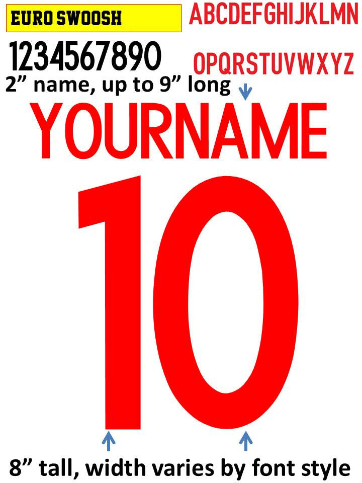 soccer jersey number font