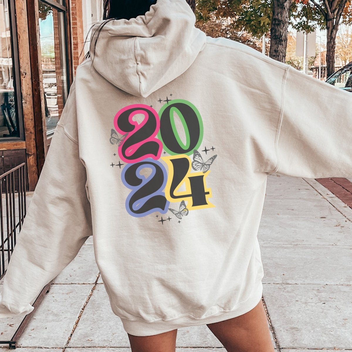 Happy New Year 2024 Back Limeberry T-Shirt Designs Hoodie - Of