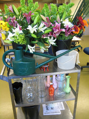 Flowering arranging supply cart