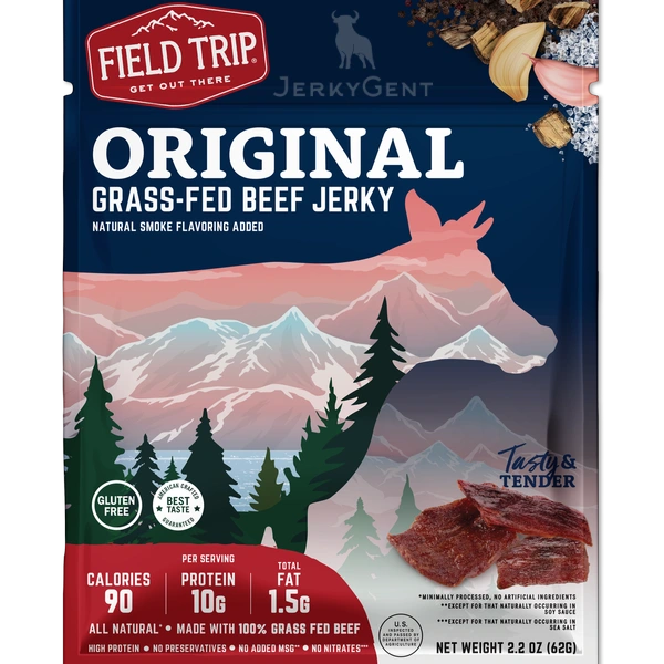 Field Trip All Natural Grass-Fed Beef Jerky, Original, 2.2-oz