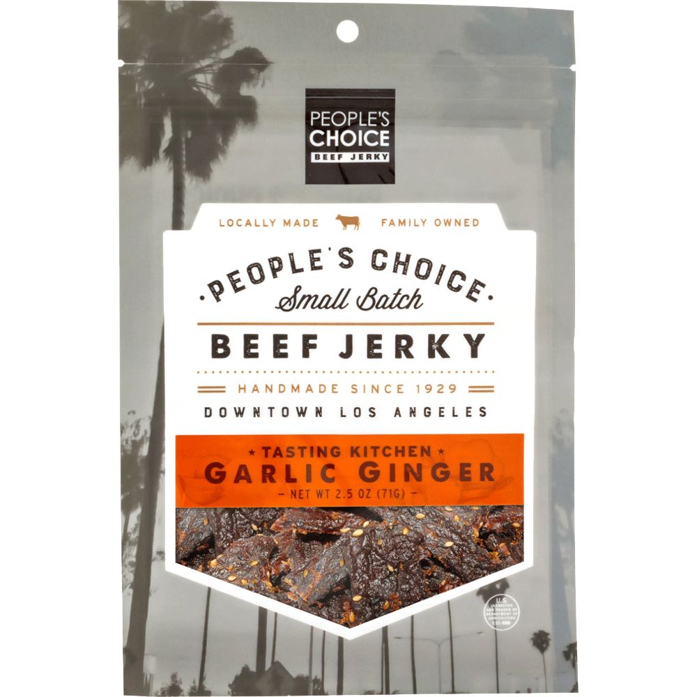 Peoples Choice Garlic Ginger Flavored Beef Jerky