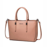 <bold>Tote / Crossbody Bag <br>Vegan-Leather Handbag Pink - strapsandbrass.com