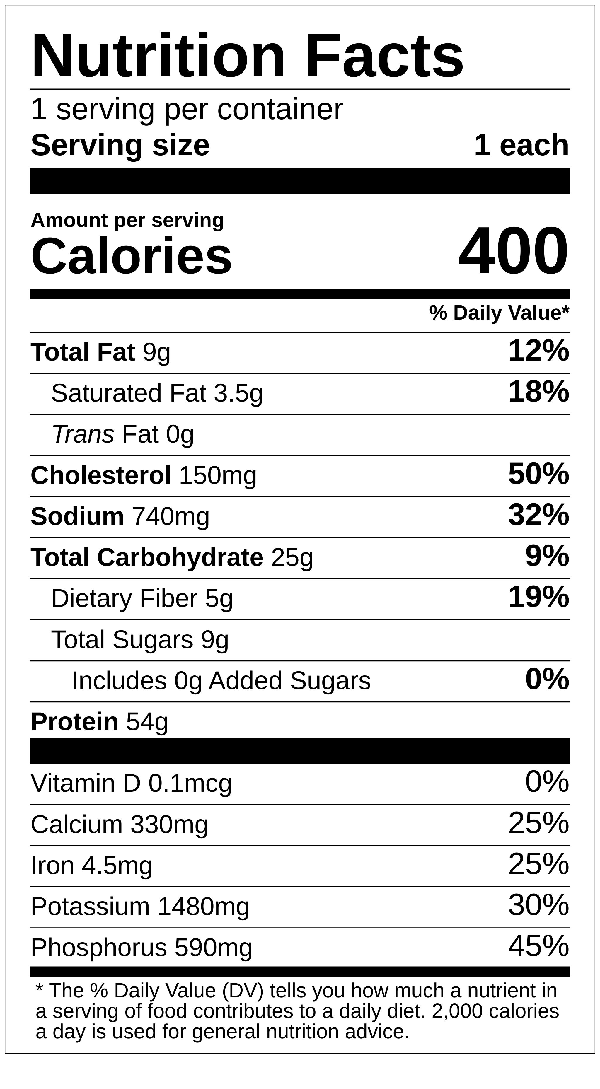 chicken parmesan nutrition facts