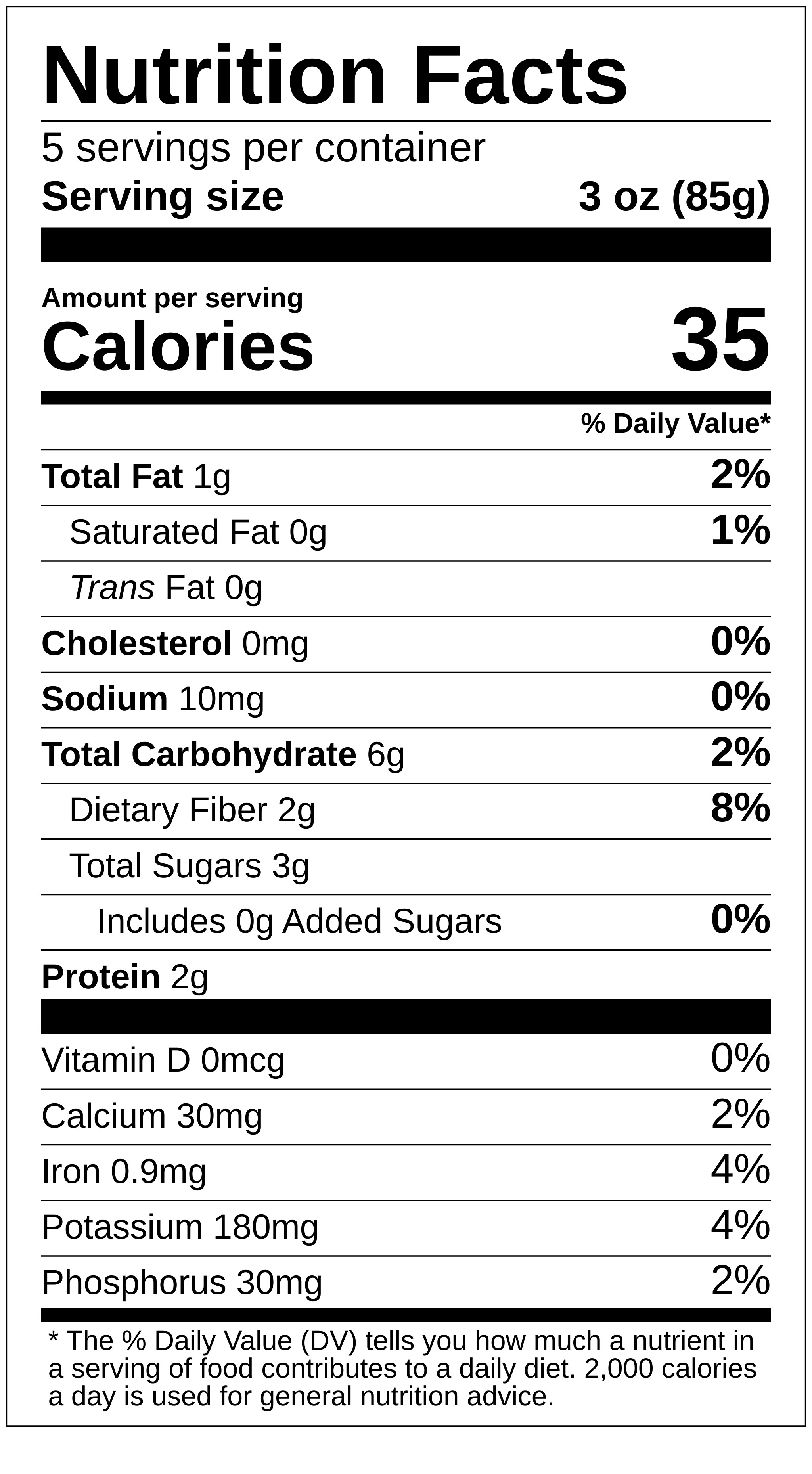 bulk green beans nutrition facts