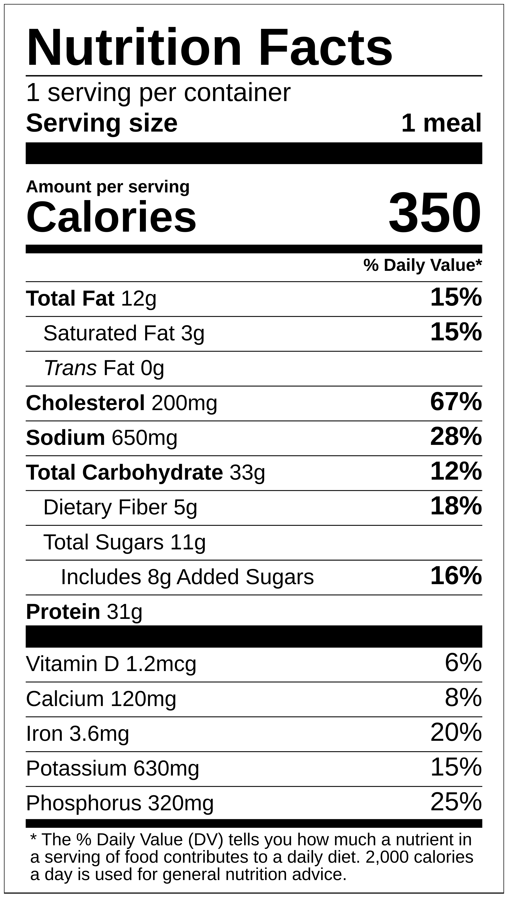 turkey fried rice nutrition label