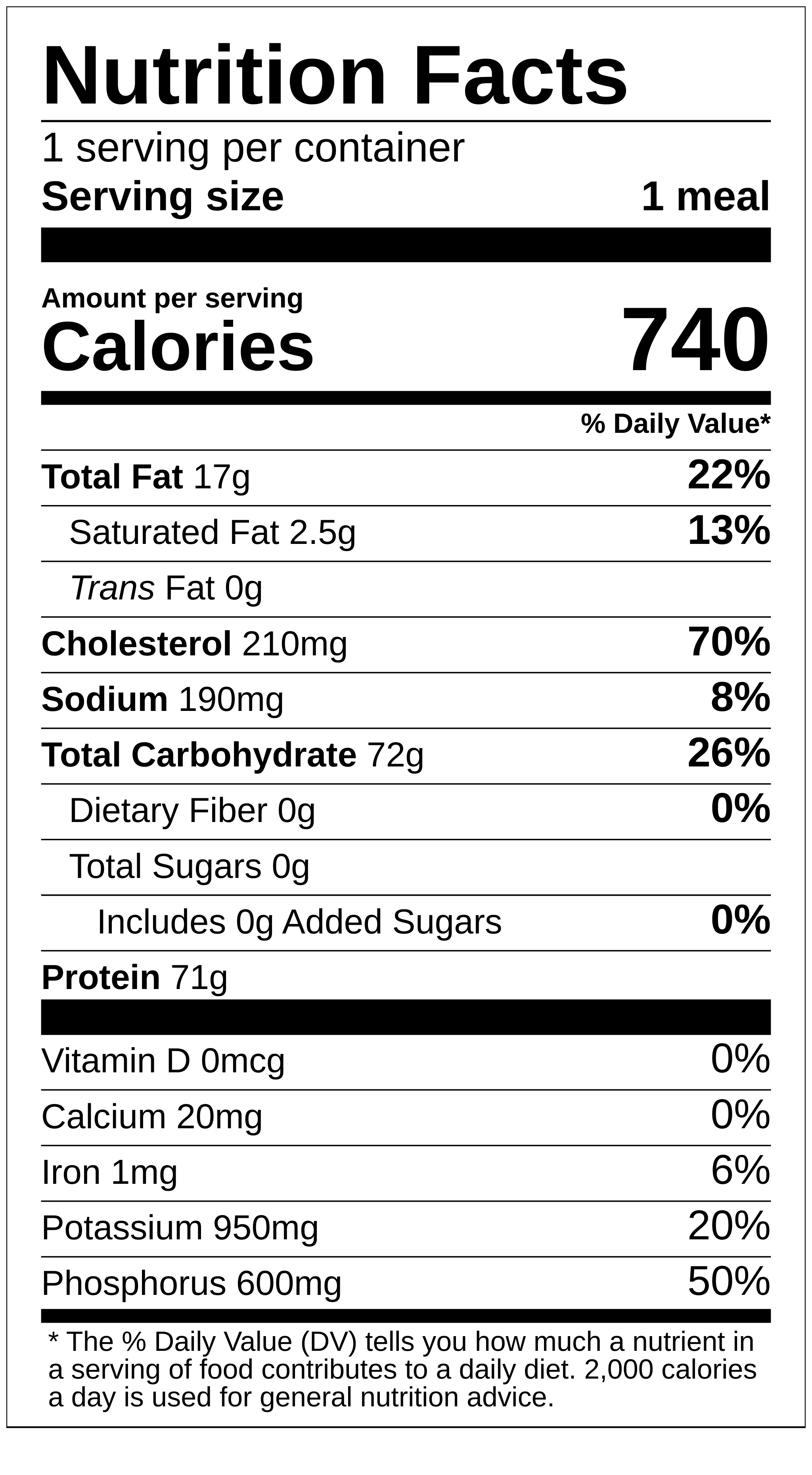 muscle maker nutrition facts