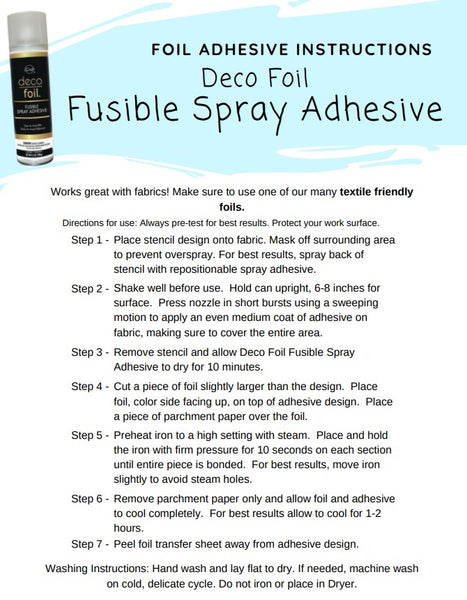 Fusible Spray Adhesive