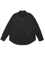 Black Embroidered Mountain Long Sleeve Shirt