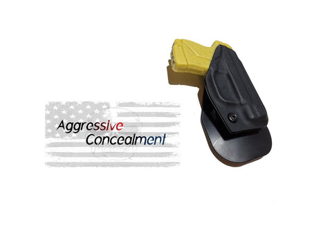 Aggressive Concealment OWB Kydex Paddle Holster BLACK Ruger LCP/LCP II  -img-0