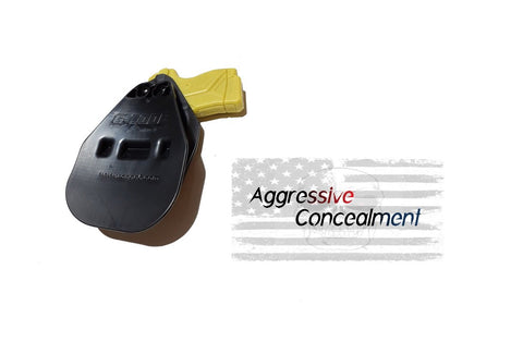 Aggressive Concealment OWB Kydex Paddle Holster BLACK Ruger LCP/LCP II  -img-1