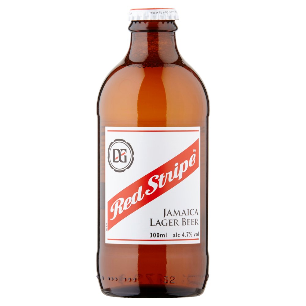 Red Stripe Lager Beer Bottle 300ml Windrush Bay