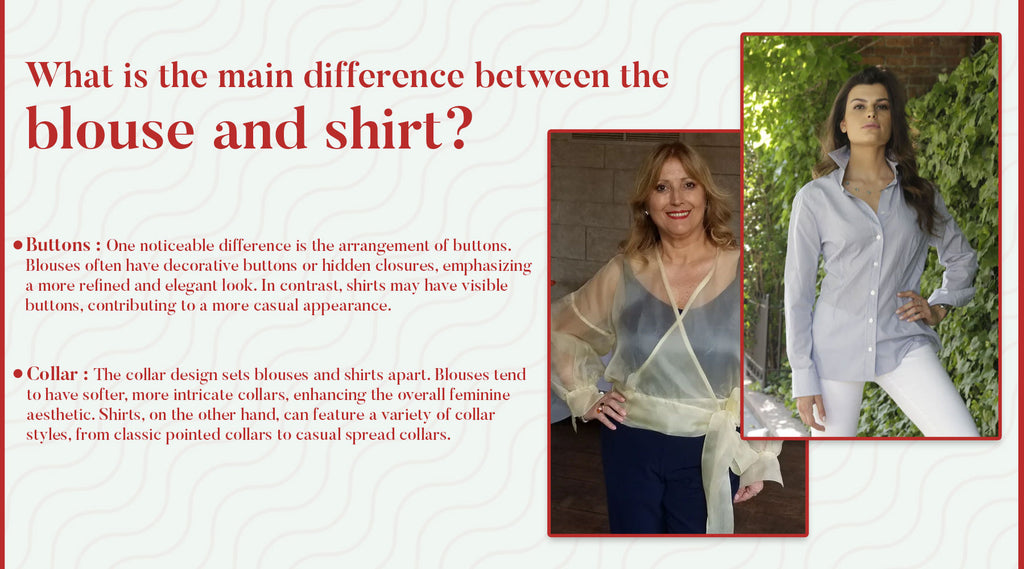 difference between the blouse and shirt