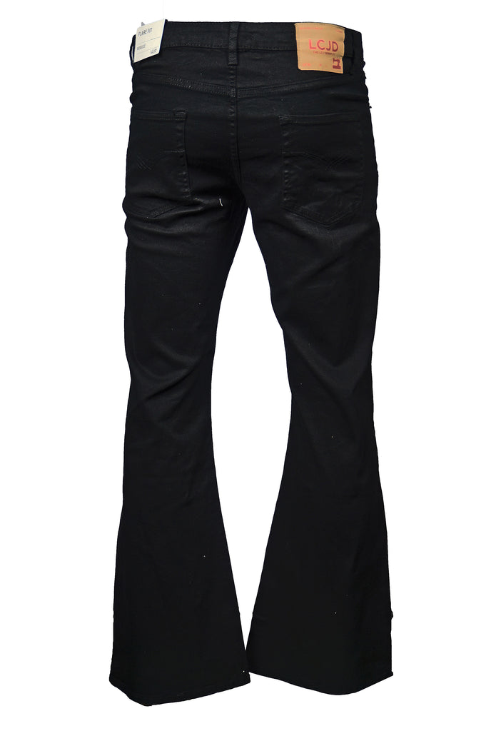 Men's Flare Jeans Black Stretch Indie 70s Bell Bottoms Lc16 | LCJ Deni ...
