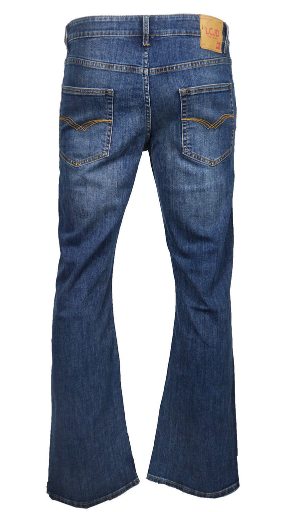Men's LCJ Denim Flare Stretch Indie Jeans 70s Acid Bell Bottoms LC16 – LCJD