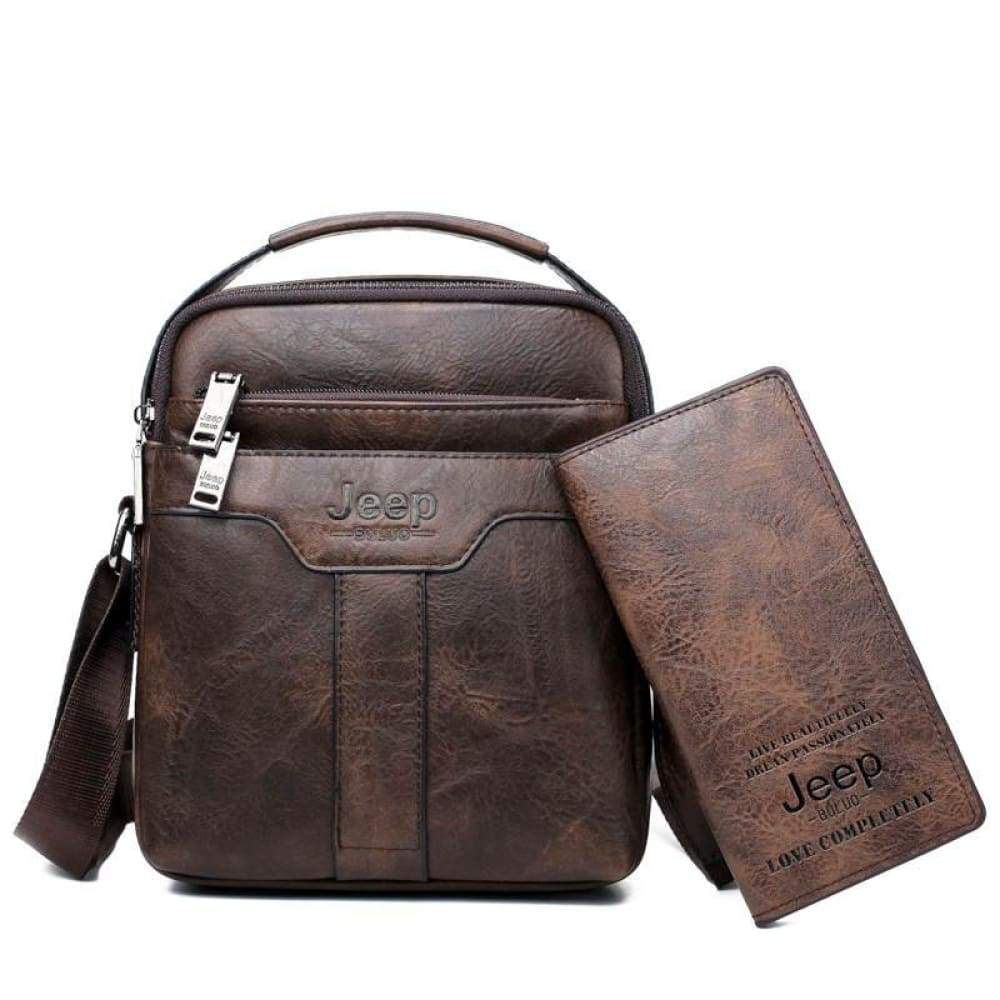 jeep leather messenger bag