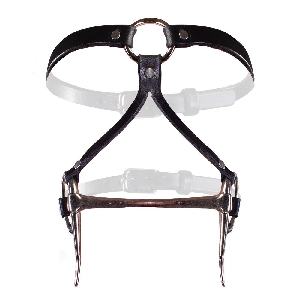 Lockable Mouth Gag Bite Bar Biter Bridle With Tightened Harness Head  Harness BDSM Sm Bondage 