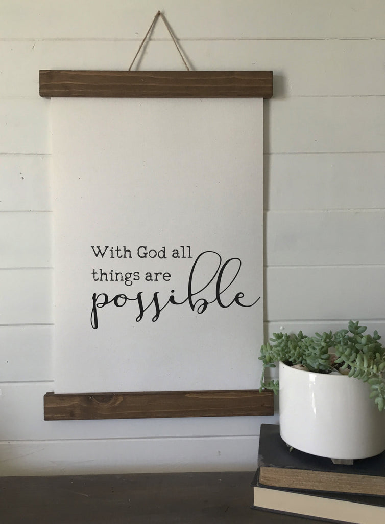 with god all things are possible craft diy key holder