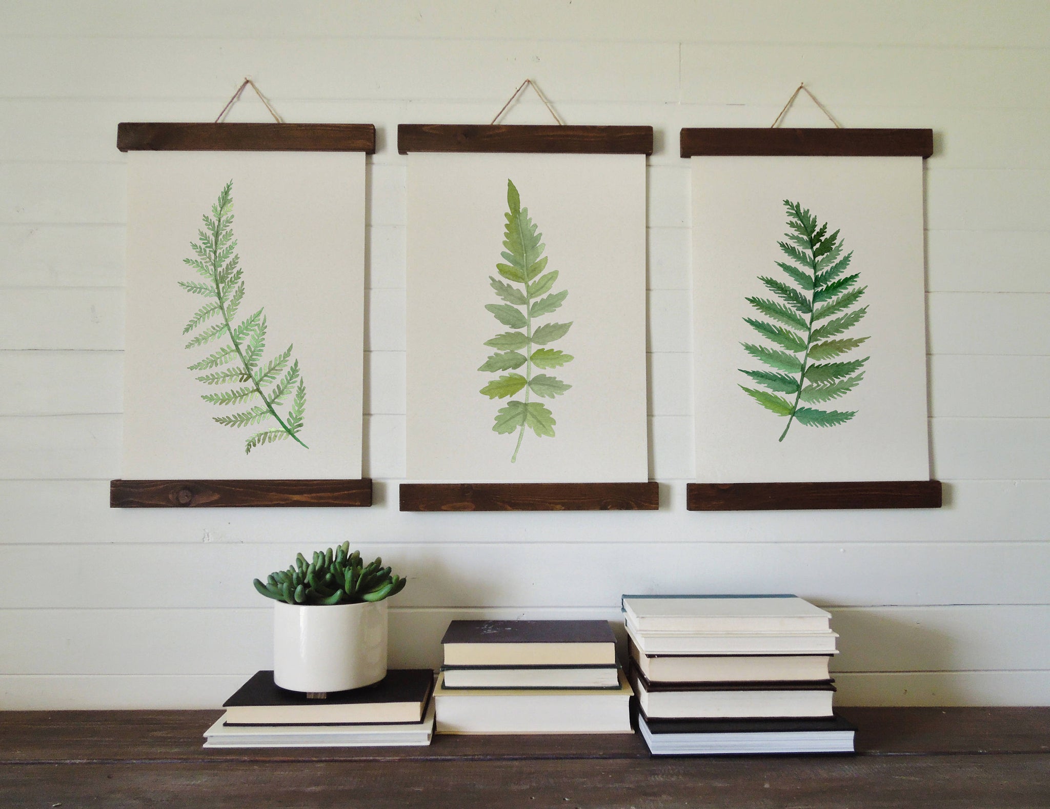 Fern prints/ferns print set/botanical wall art/canvas art print/wall a