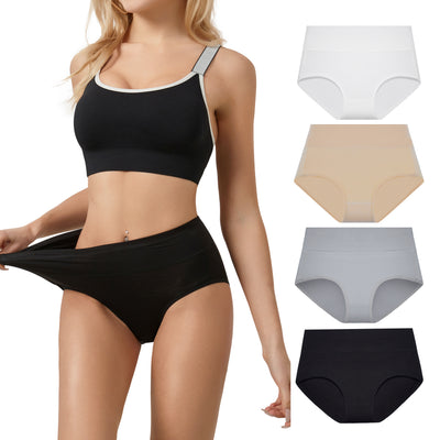 4 Pack Low Waisted Thongs For Women, Breathable Soft Stretchy Underwear