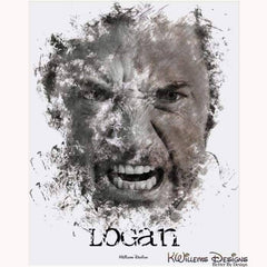 Hugh Jackman as Logan Ink Smudge Style Art Print - Acrylic Art Print / 16x20 inch
