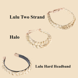 Madison Braid Bundle - Lulu Two Strand, Halo, Lulu Hard Headband - Platinum