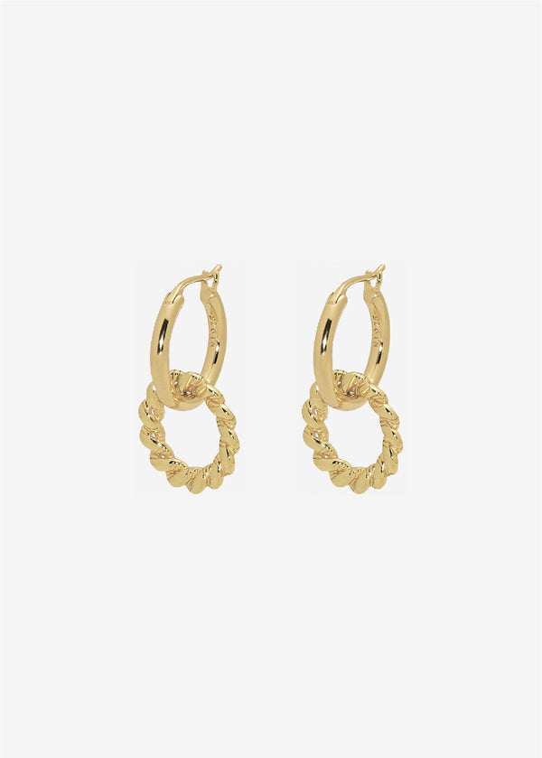 Double Hoop Earrings in Gold - Renah Jae
