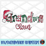 Christmas Claus Grandma Heat Transfer Vinyl Ready To Press