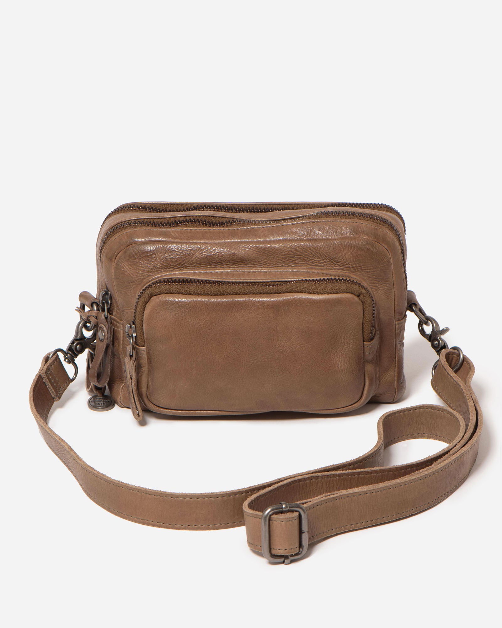 Madison Leather Crossbody Foldover Clutch | Dark Hazelnut