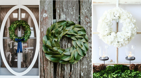fresh and artificial wreaths