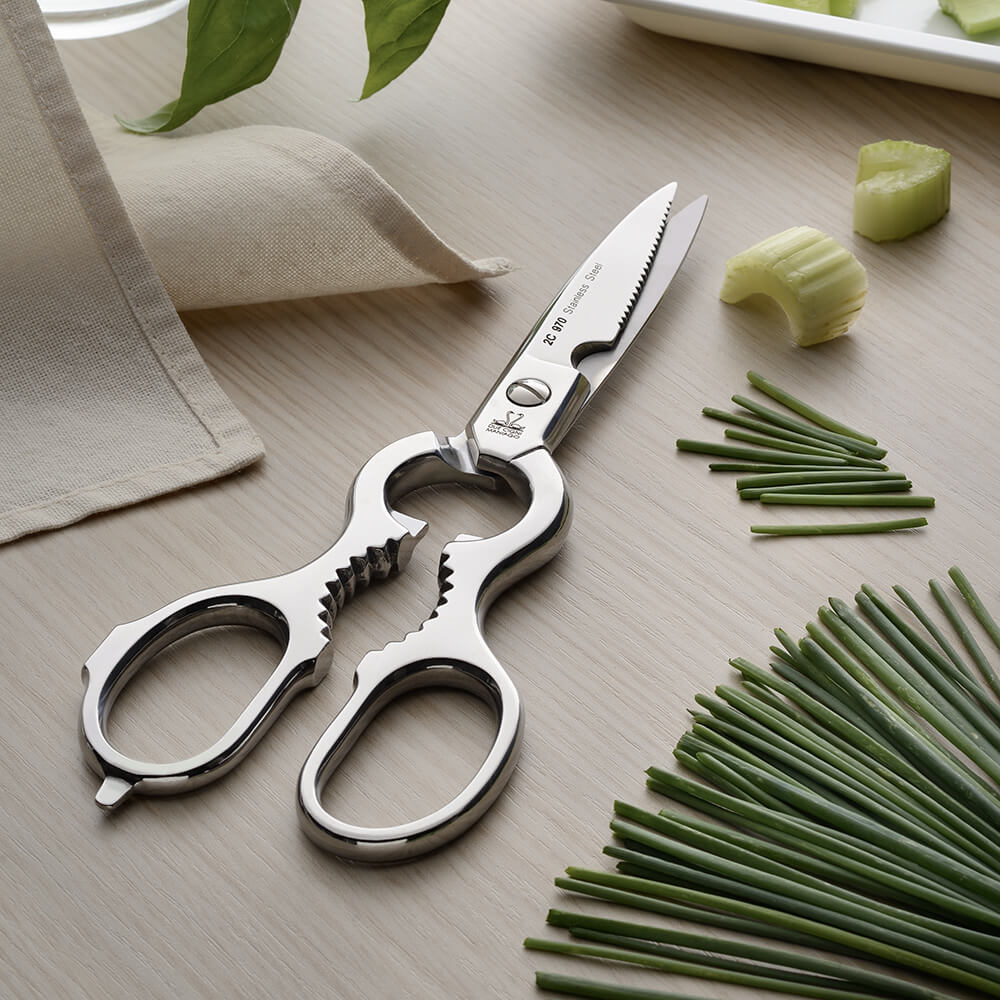 MITSUMOTO SAKARI Kitchen Scissors, 8 inch Japanese Stainless Steel Kitchen  Shears Heavy Duty 