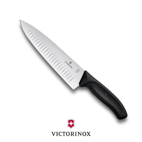 Victorinox Fibrox Cooks Fluted Extra Wide Carving Knife 20cm