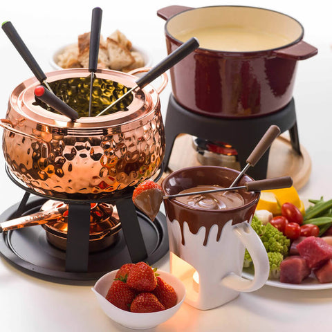 Swissmar 11-Piece Biel Copper Fondue Set