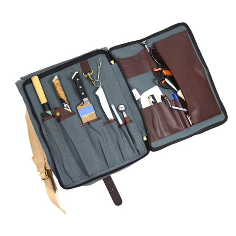 chef bag Boldric Canvas Chef Knife Pack Blue