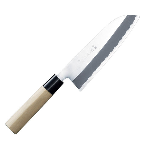 Tojiro Shirogami Double-Bevel Santoku Knife 16.5cm (Grinding Finished)