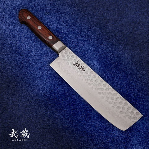 Musashi VG-10 Steel Mahogany Handle Nakiri Knife 16.5cm