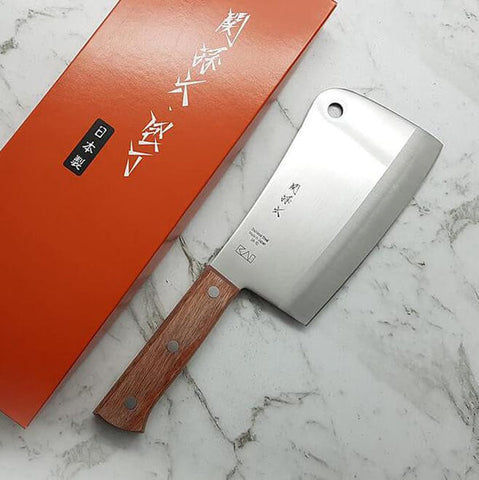 Superior Chinese Cleaver Chef's Knife with Wooden Rosewood Handle