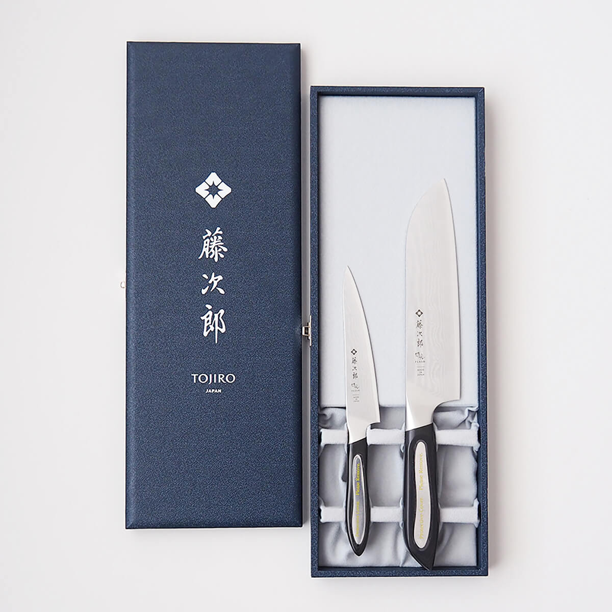 Tojiro Pro Flash Santoku 칼날 2 PC 선물 세트 C
