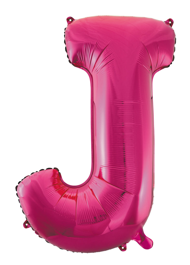 large pink letter balloons