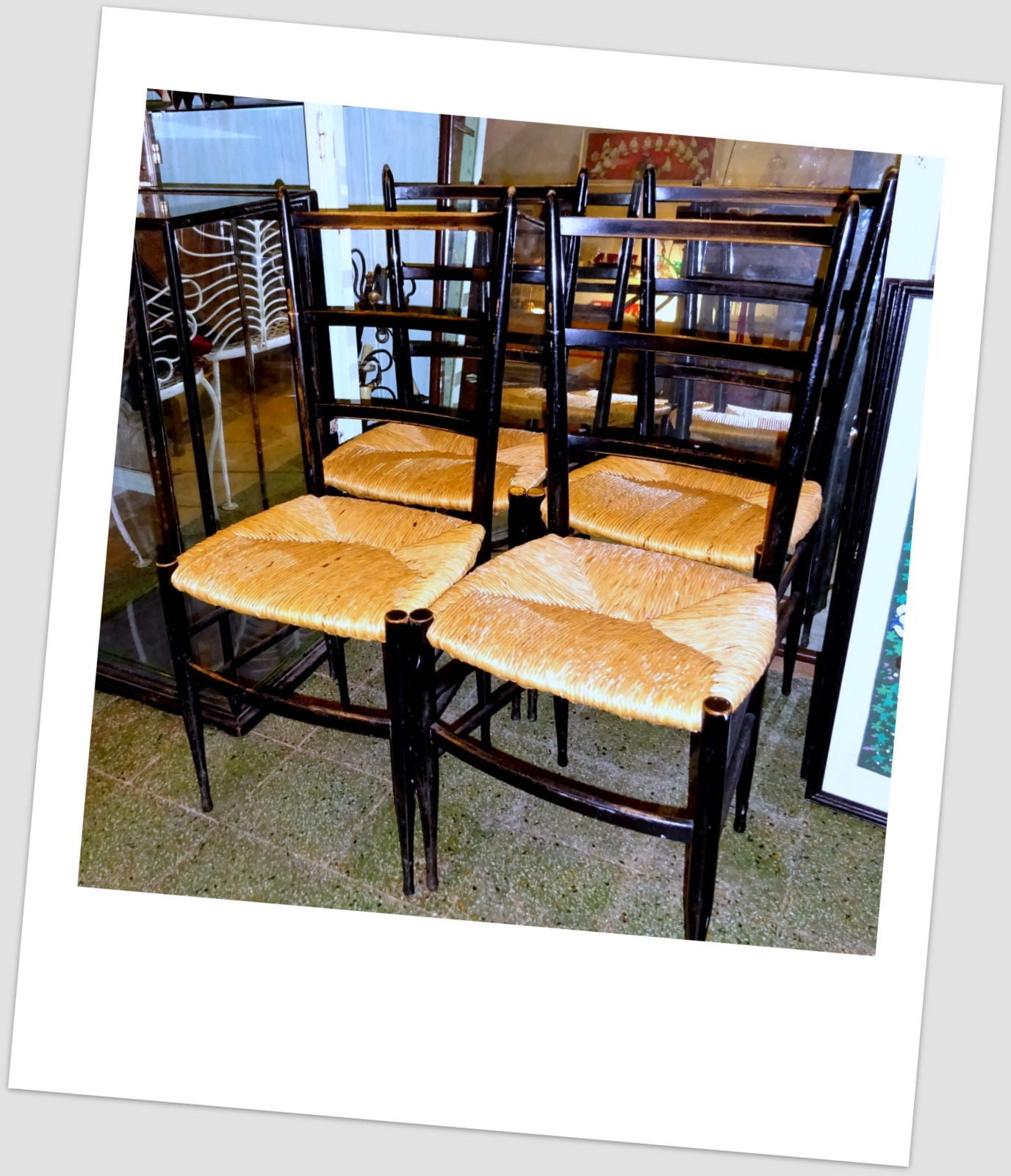A Set Of Four Mid 20th Century Italian Designer Dinning Chairs